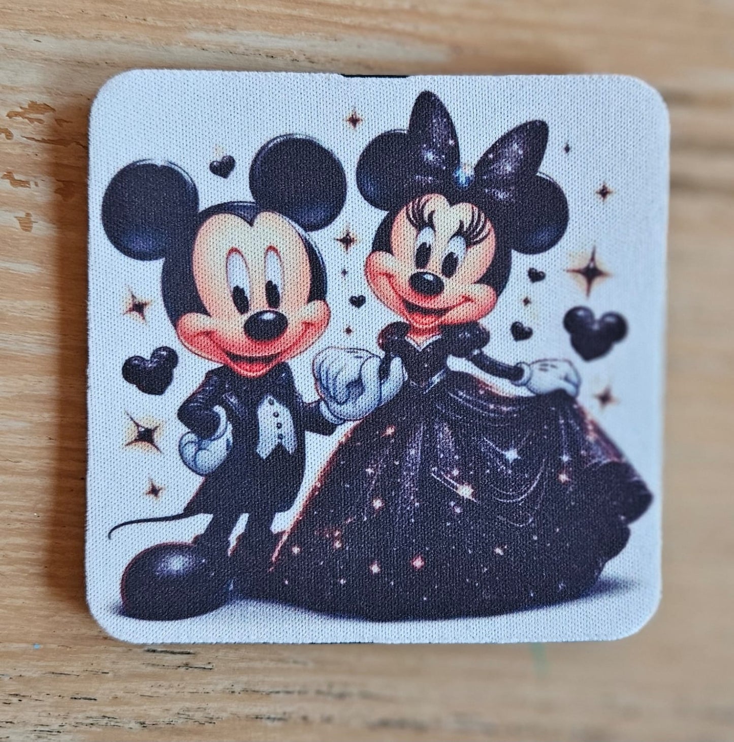 Onderzetter Mickey en Minnie Mouse gala