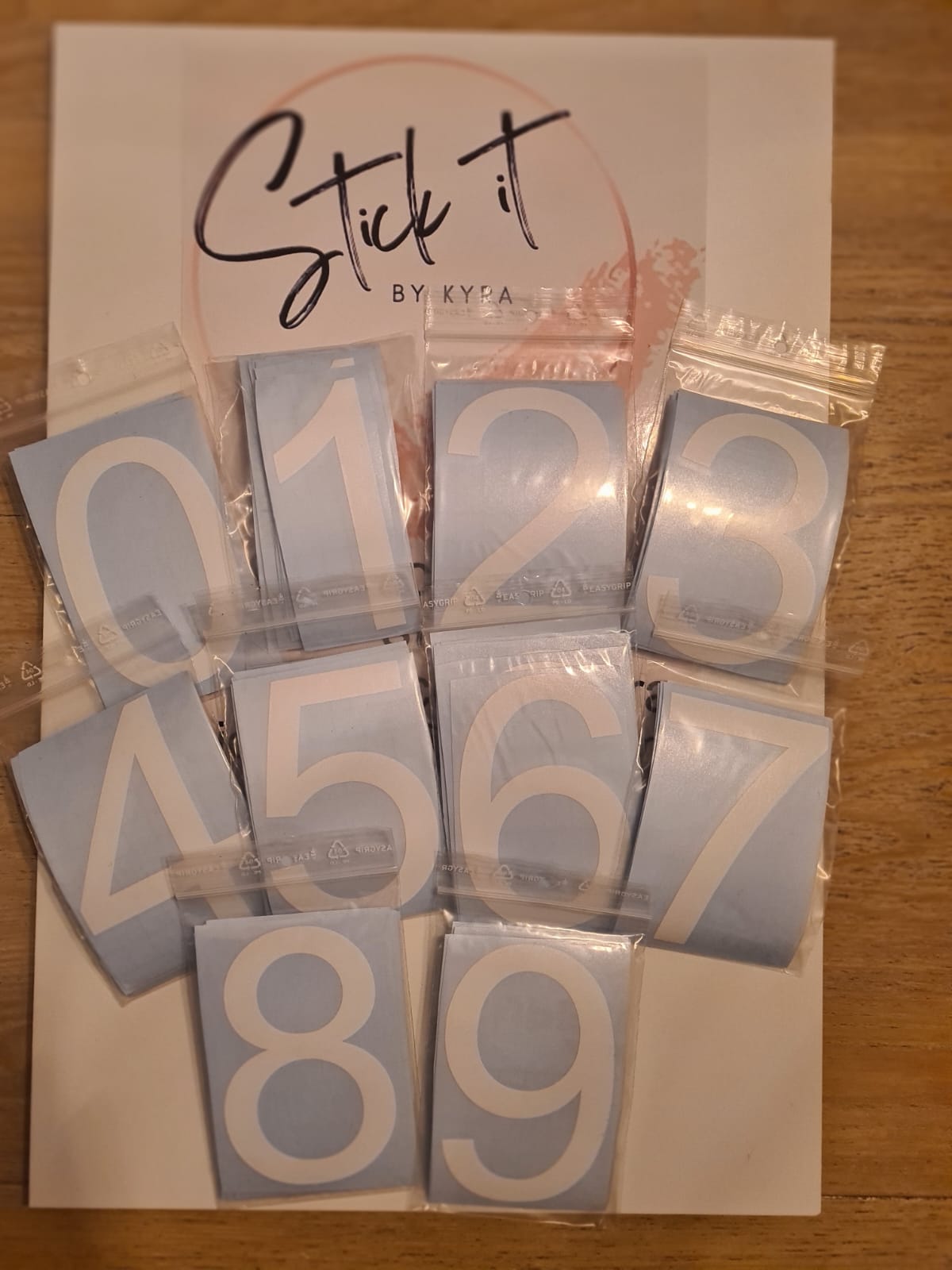 Huisnummer stickers